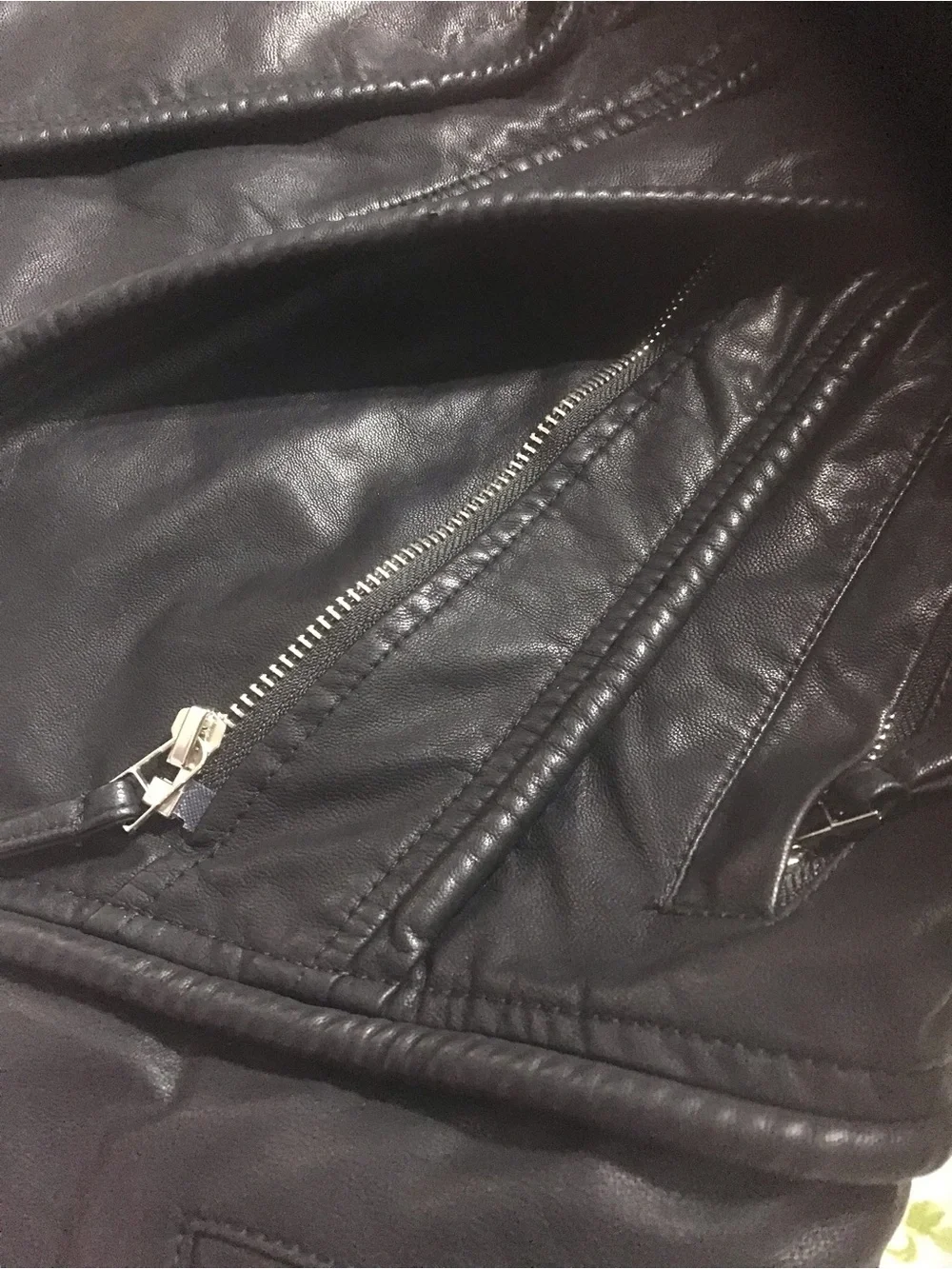 Women's Black Studded Leather Moto Jacket